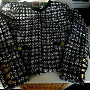 Donita Faux Leather Trim Tweed Jacket
Alice + Olivia